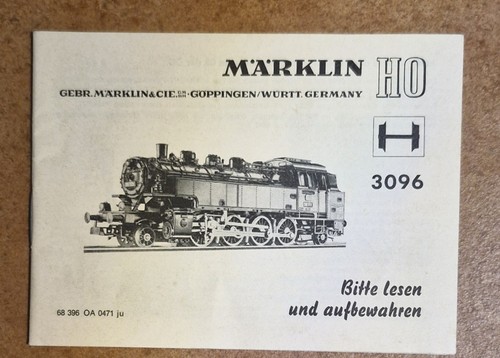 Märklin betriebsanleitung - h0,